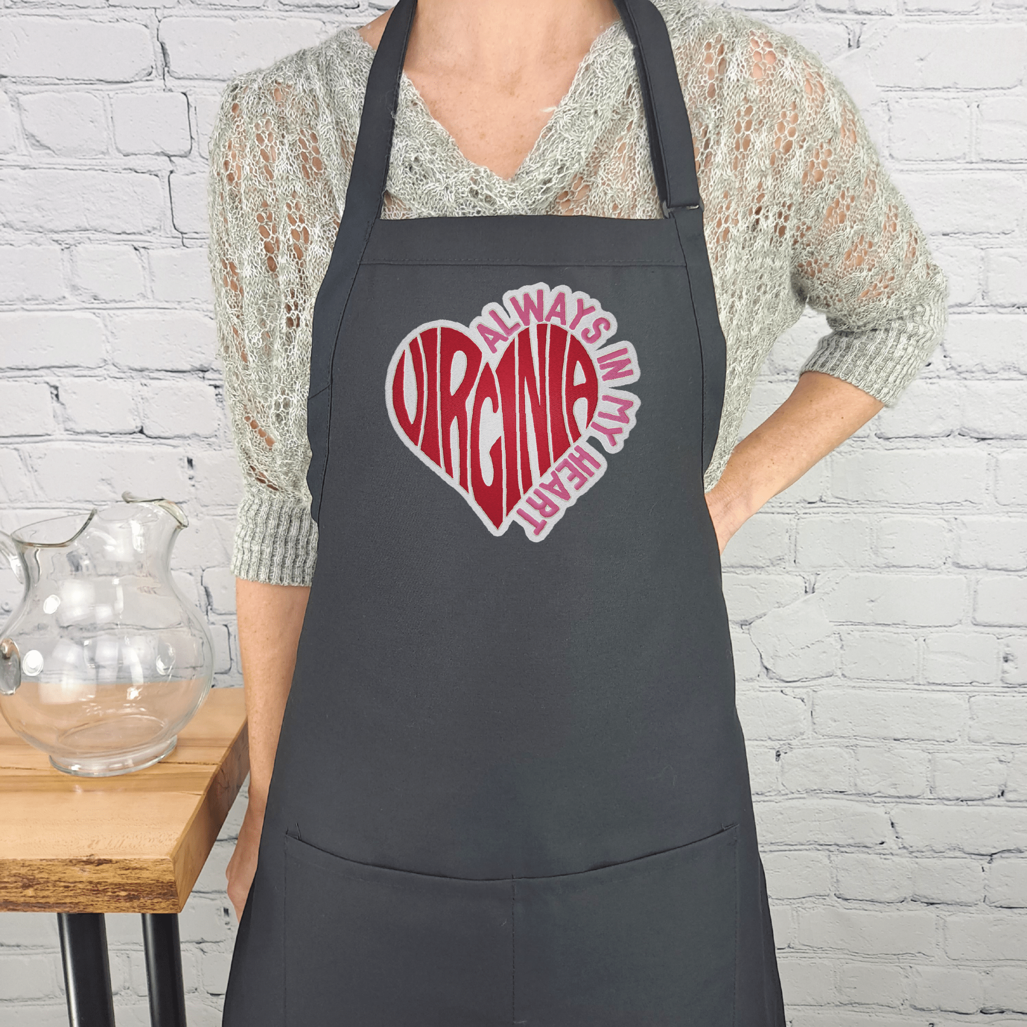 {{product_title}} – {{color}} embroidered kitchen apron