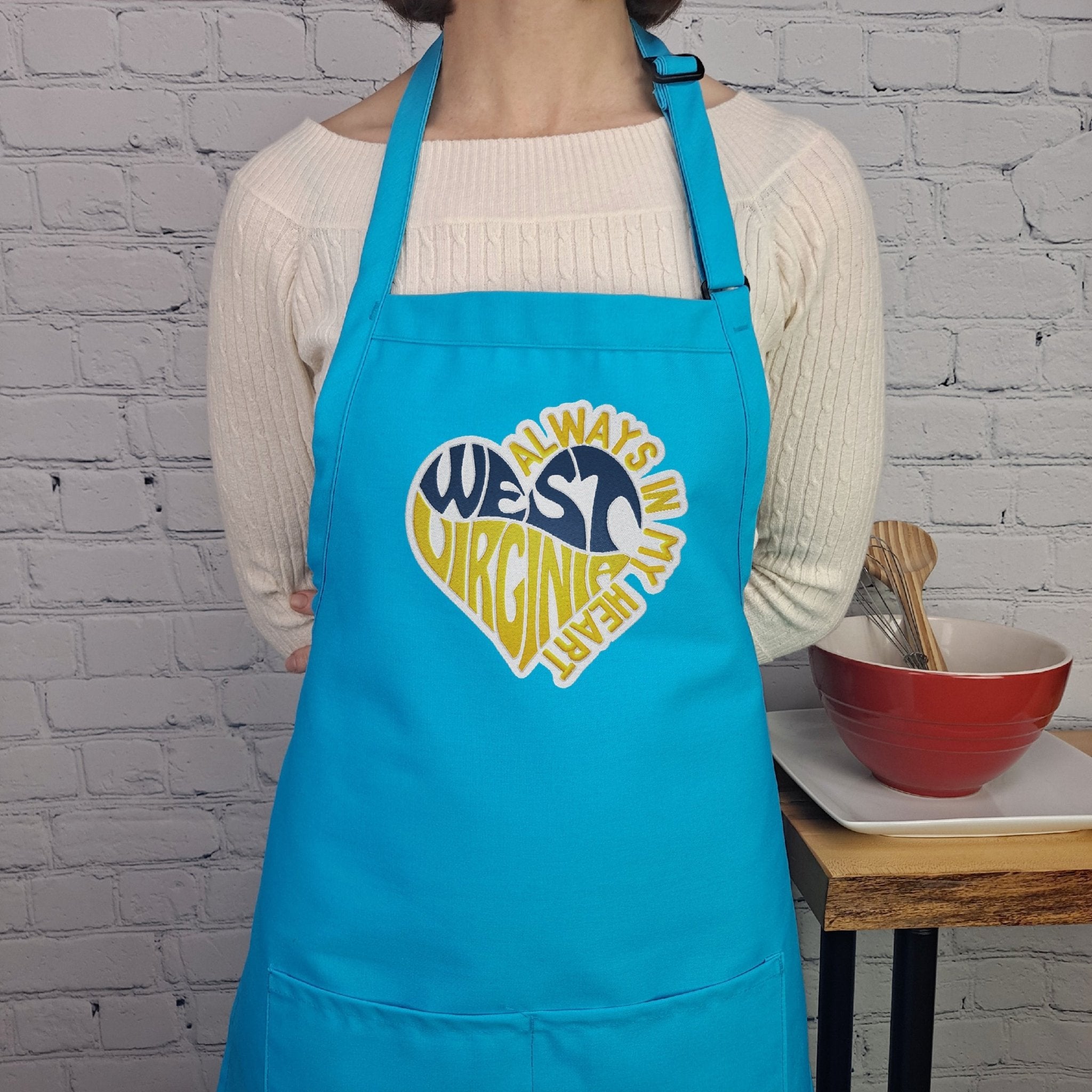 {{product_title}} – {{color}} embroidered kitchen apron
