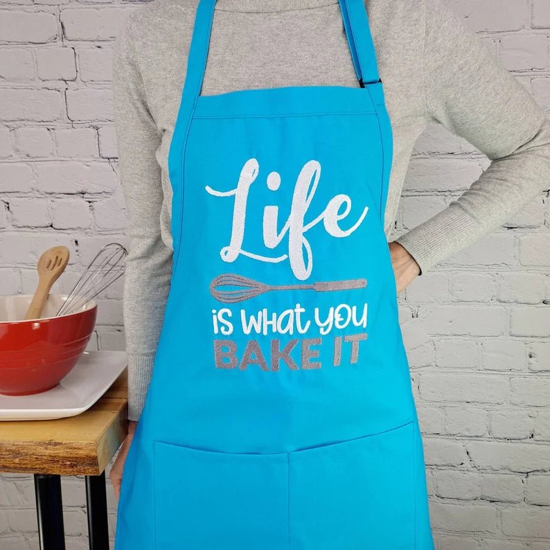 {{product_title}} – {{color}} embroidered kitchen apron