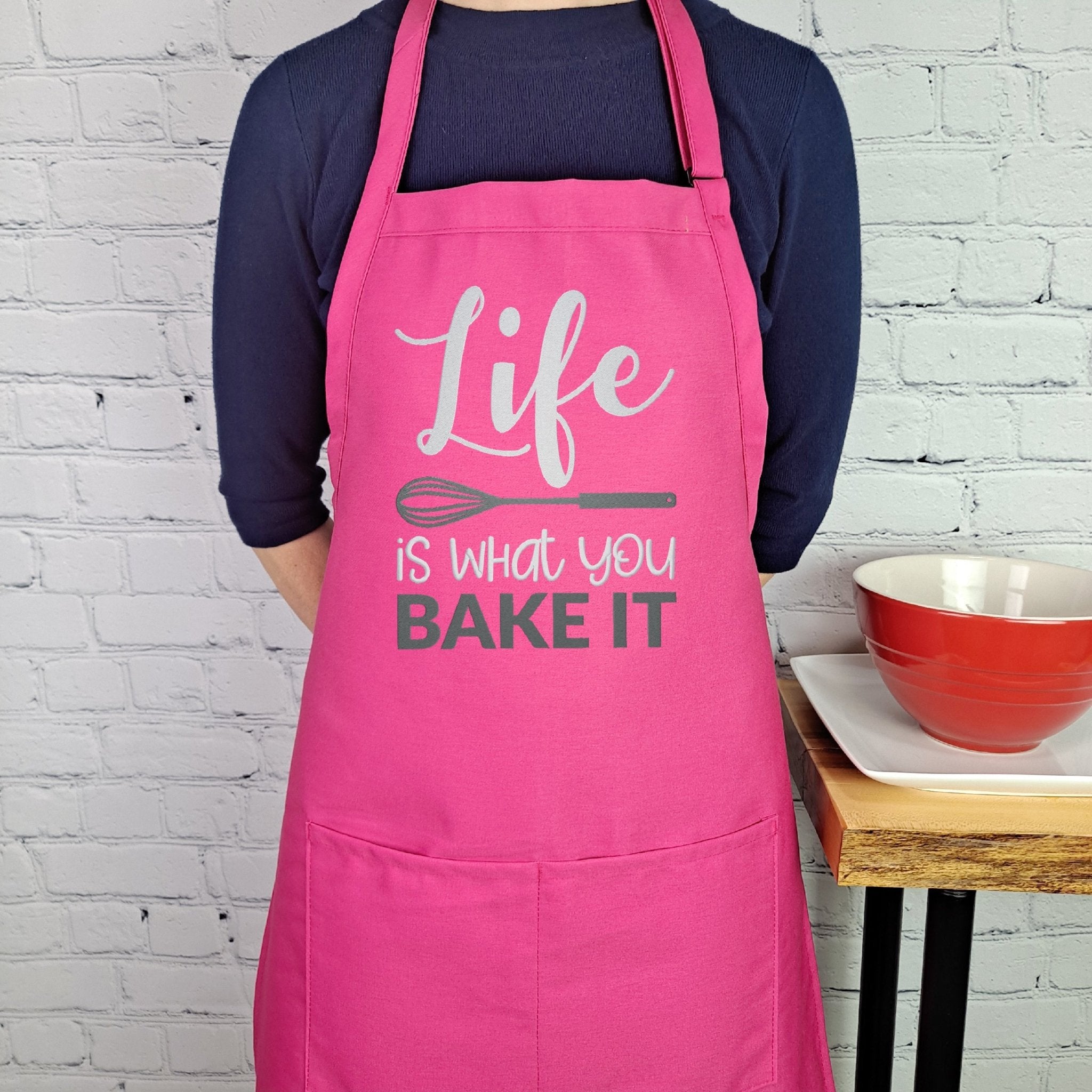 {{product_title}} – {{color}} embroidered kitchen apron