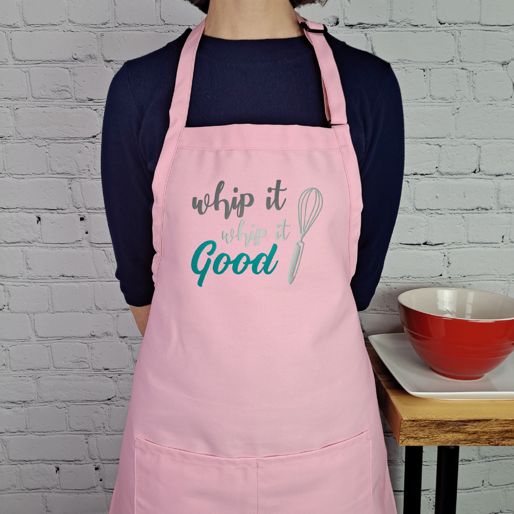 {{product_title}} – {{color}} embroidered kitchen apron