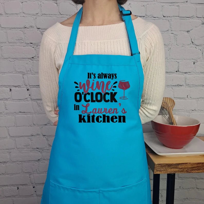 {{product_title}} – {{color}} embroidered kitchen apron