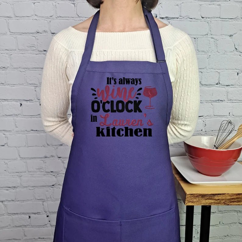 {{product_title}} – {{color}} embroidered kitchen apron