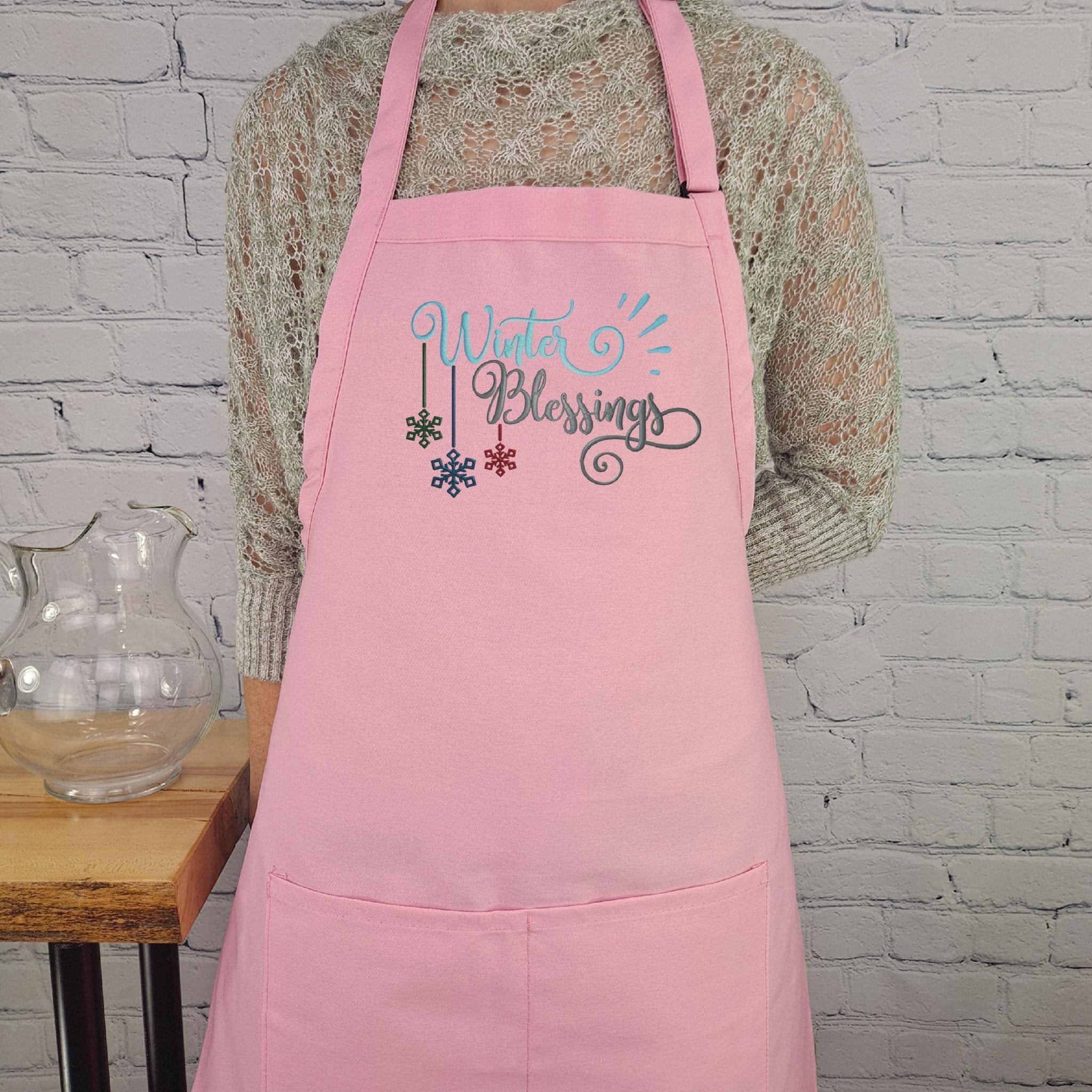{{product_title}} – {{color}} embroidered kitchen apron