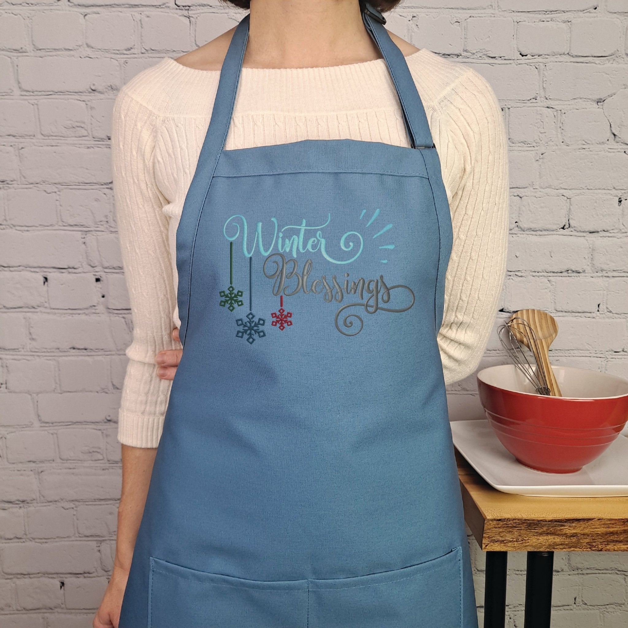 {{product_title}} – {{color}} embroidered kitchen apron