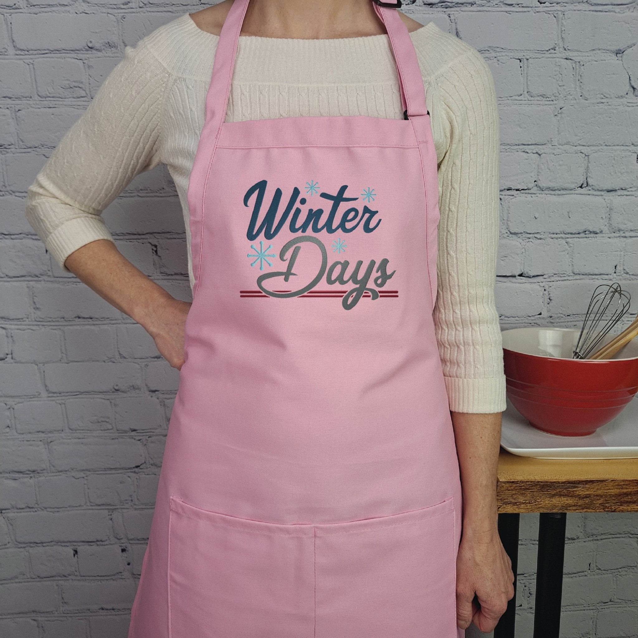 {{product_title}} – {{color}} embroidered kitchen apron