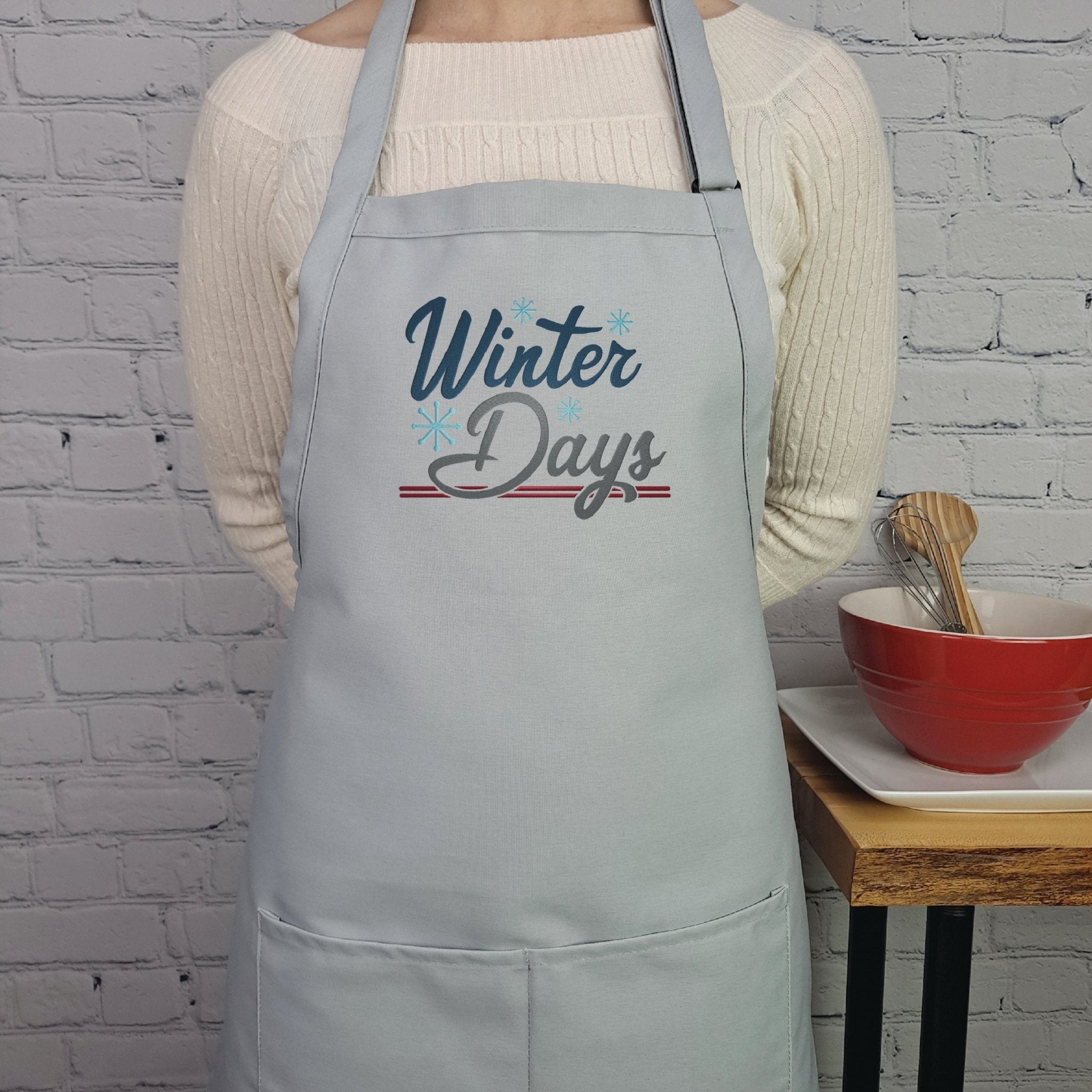 {{product_title}} – {{color}} embroidered kitchen apron