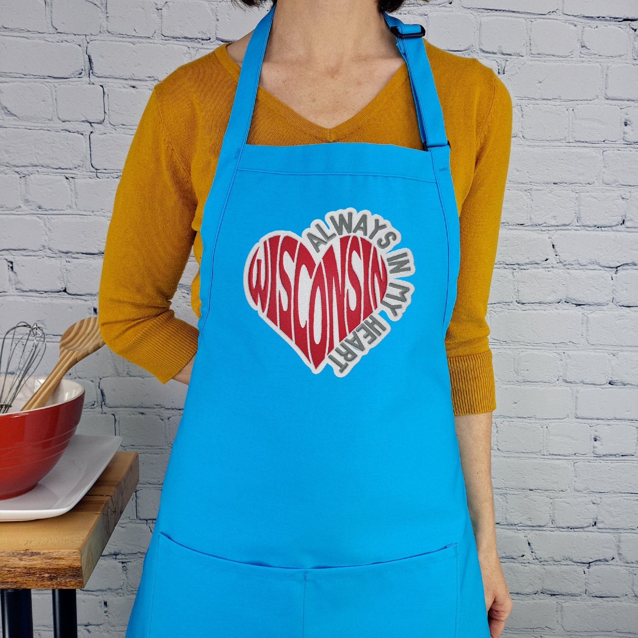 {{product_title}} – {{color}} embroidered kitchen apron