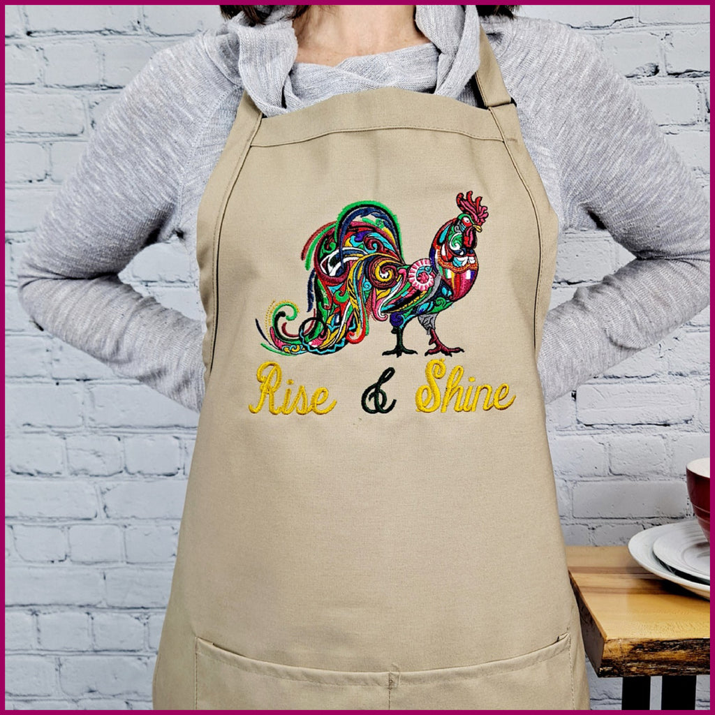 Rooster Kitchen Apron Farmhouse Rise and Shine