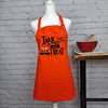 Halloween Apron Trick or Treat Halloween holiday kitchen apron pockets with adjustable neck embroidered pumpkin party favor