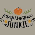 Fall Apron Pumpkin Spice Junkie orange and brown perfect gift pumpkin spice lover embroidered with pockets