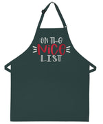 Santas nice list festive apron perfect christmas embroidered baking gift