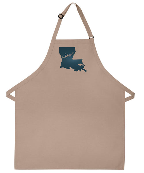 Louisiana Embroidered Apron love our home state perfect gift for her kitchen cooking baking apron