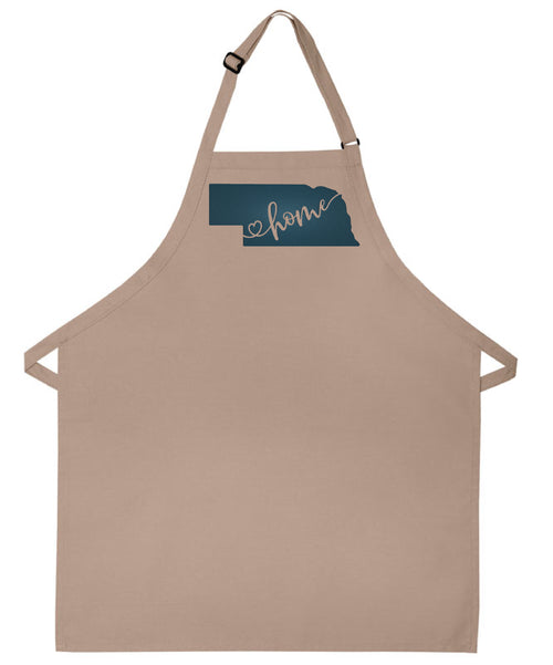 Nebraska Embroidered Apron love our home state kitchen cooking apron