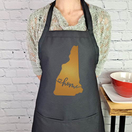 New Hampshire Embroidered Apron love our home state kitchen cooking apron