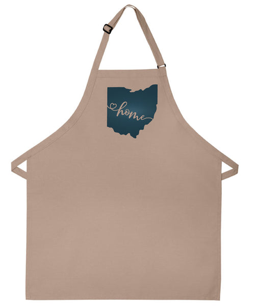 Ohio Apron love our home state kitchen cooking Embroidered  apron