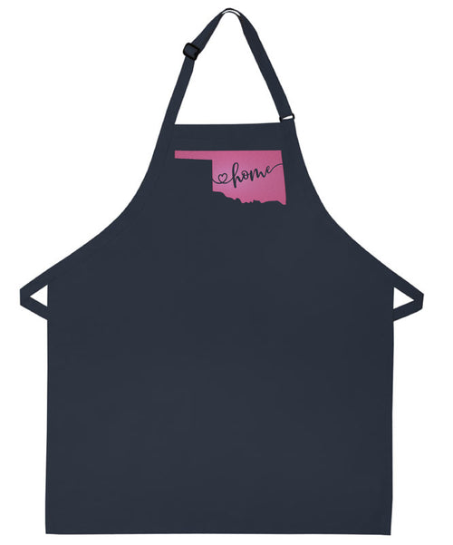 Oklahoma Embroidered Apron love our home state kitchen cooking apron