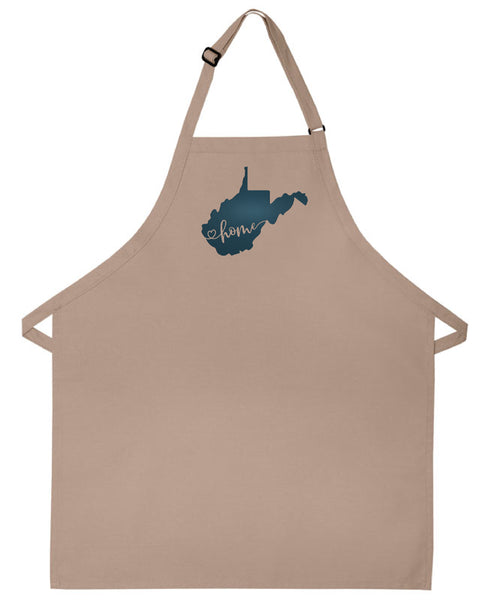 West Virginia home gift Embroidered Apron love our state kitchen cooking apron