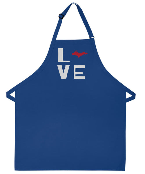 Michigan UP gift upper peninsula Embroidered Apron michigan love our state kitchen baking apron