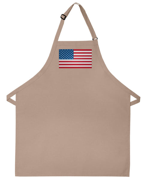 American flag apron embroidered kitchen accessory durable material with pockets and adjustable neck great for grilling and bbq season