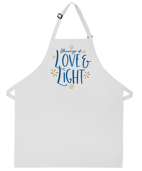 Hanukkah apron Love and Lights Embroidered cooking Apron