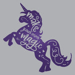 Unicorn make magic embroidered apron