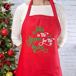 Christmas Savior apron reason for the season embroidered apron with pockets hostess gift