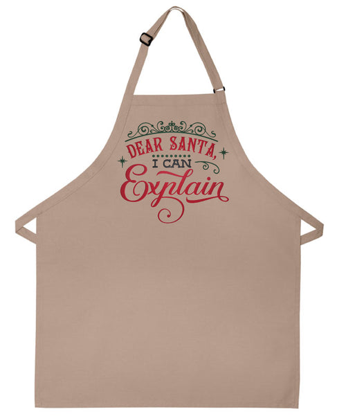 Christmas Santa Apron  embroidered holiday apron