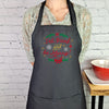 Christmas Apron be merry embroidered holiday apron