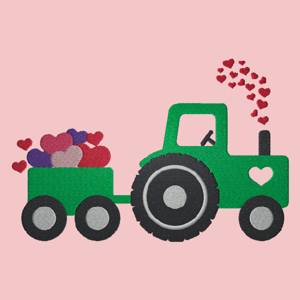 Valentine's Green Tractor