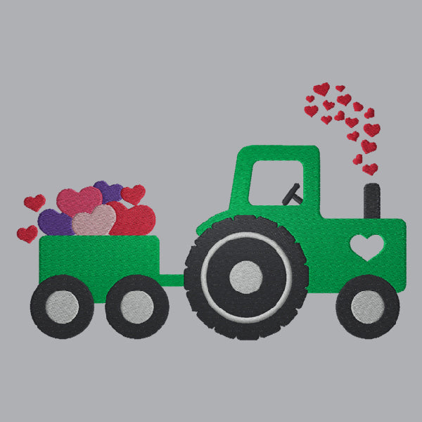 Valentine's Green Tractor