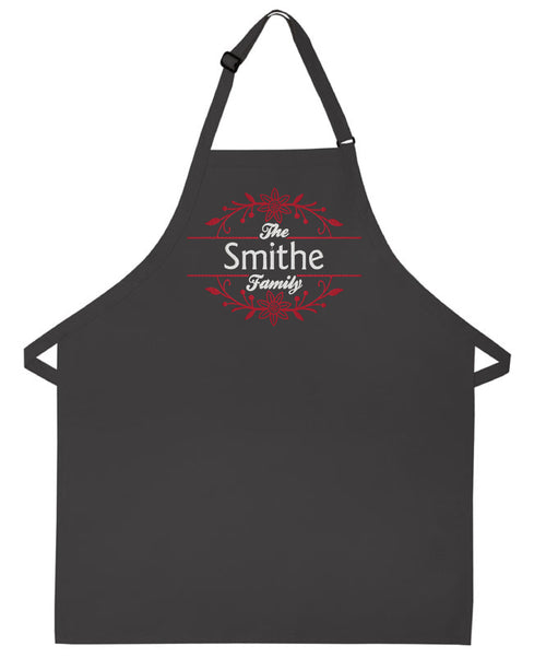 Personalized family name kitchen apron