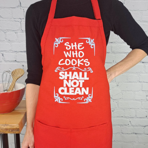 Dill Pickle Humor kitchen apron Just dill with it embroidered apron –  Threaded Stitch