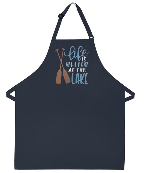 Lake apron Life is better at the lake summer kitchen cooking grilling apron