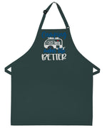 Camp life apron embroidered with pockets tin can camper summer perfect grilling gift for him