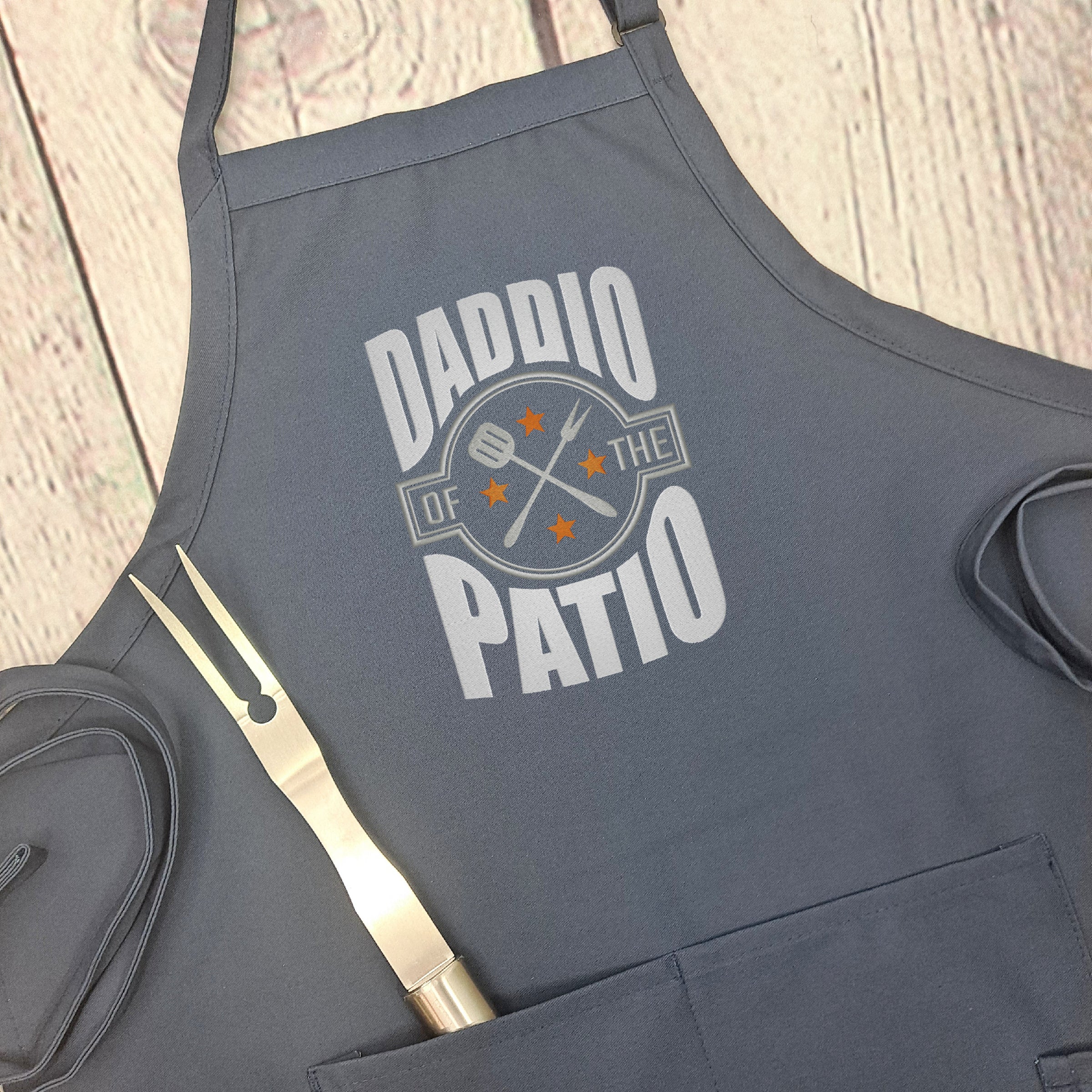 Dad Apron Daddio Of The Patio BBQ Grilling Apron For Men Smoker