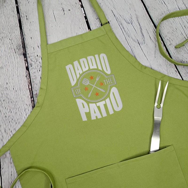 Dad Apron Daddio Of The Patio BBQ Grilling Apron For Men Smoker