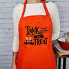 Halloween Apron Trick or Treat Halloween holiday kitchen apron pockets with adjustable neck embroidered pumpkin party favor