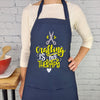 Craft apron crafting is my therapy embroidered gift apron for her