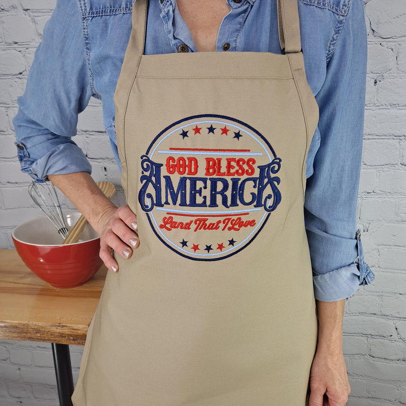 Patriotic Apron God Bless America