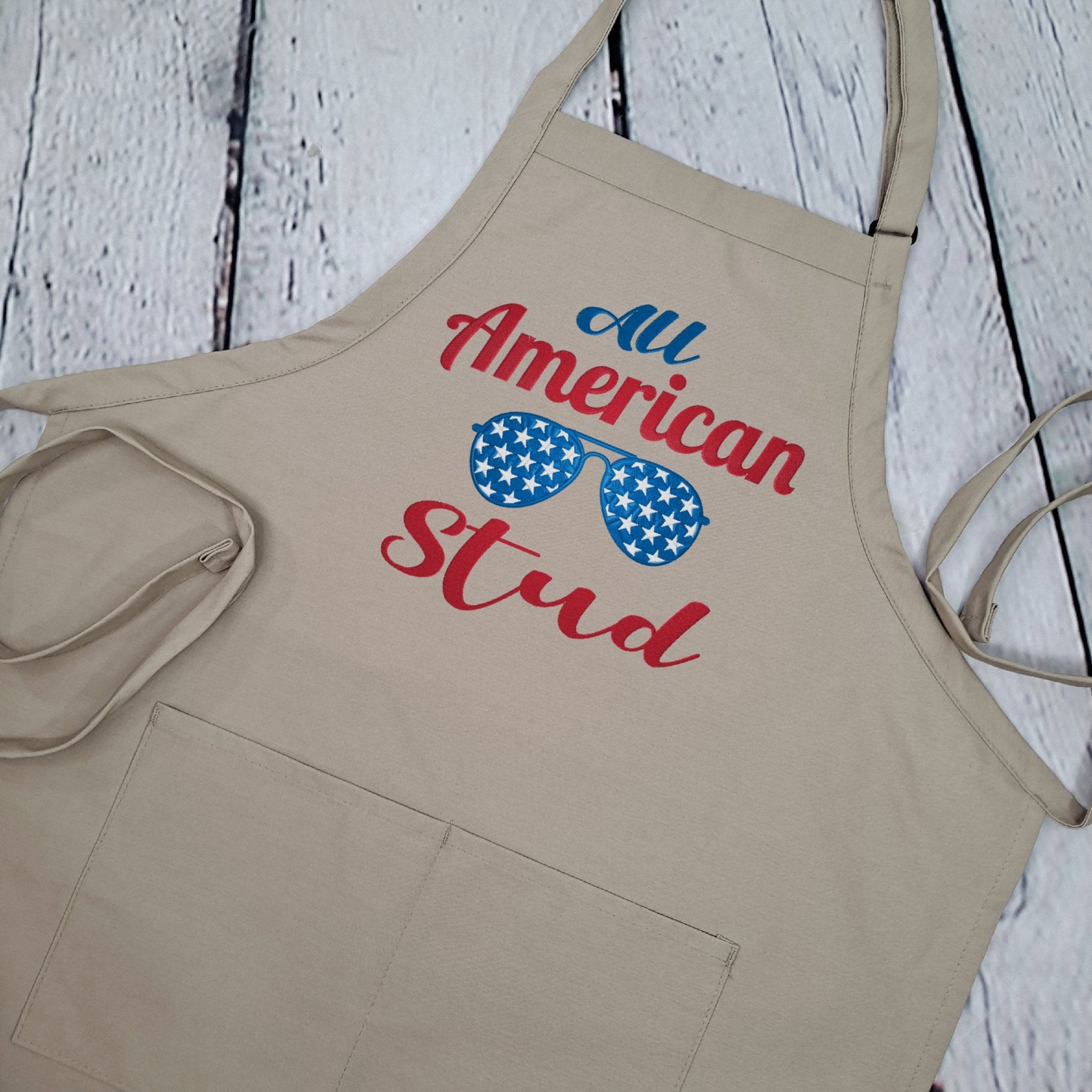{{product_title}} – {{color}} embroidered kitchen apron