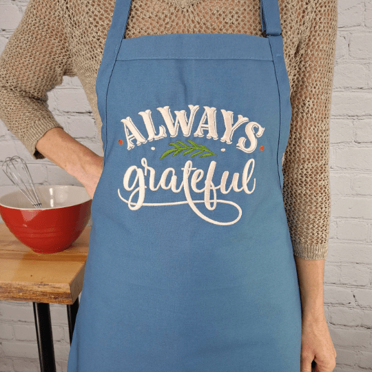 {{product_title}} – {{color}} embroidered kitchen apron