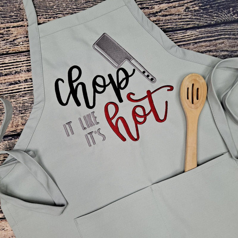 {{product_title}} – {{color}} embroidered kitchen apron