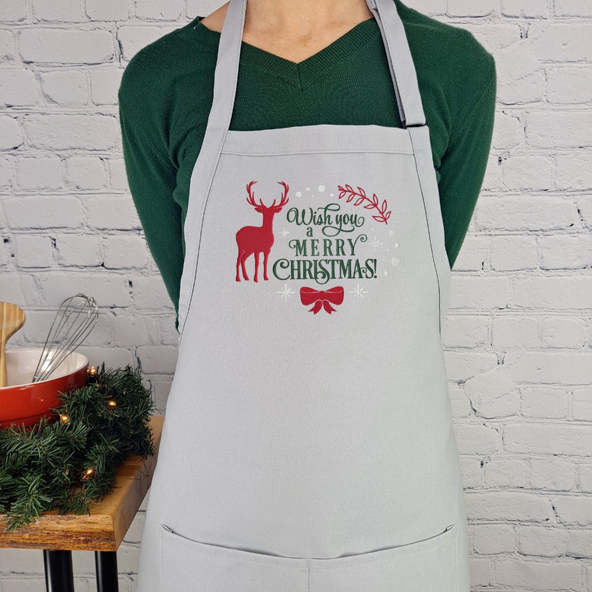 {{product_title}} – {{color}} embroidered kitchen apron