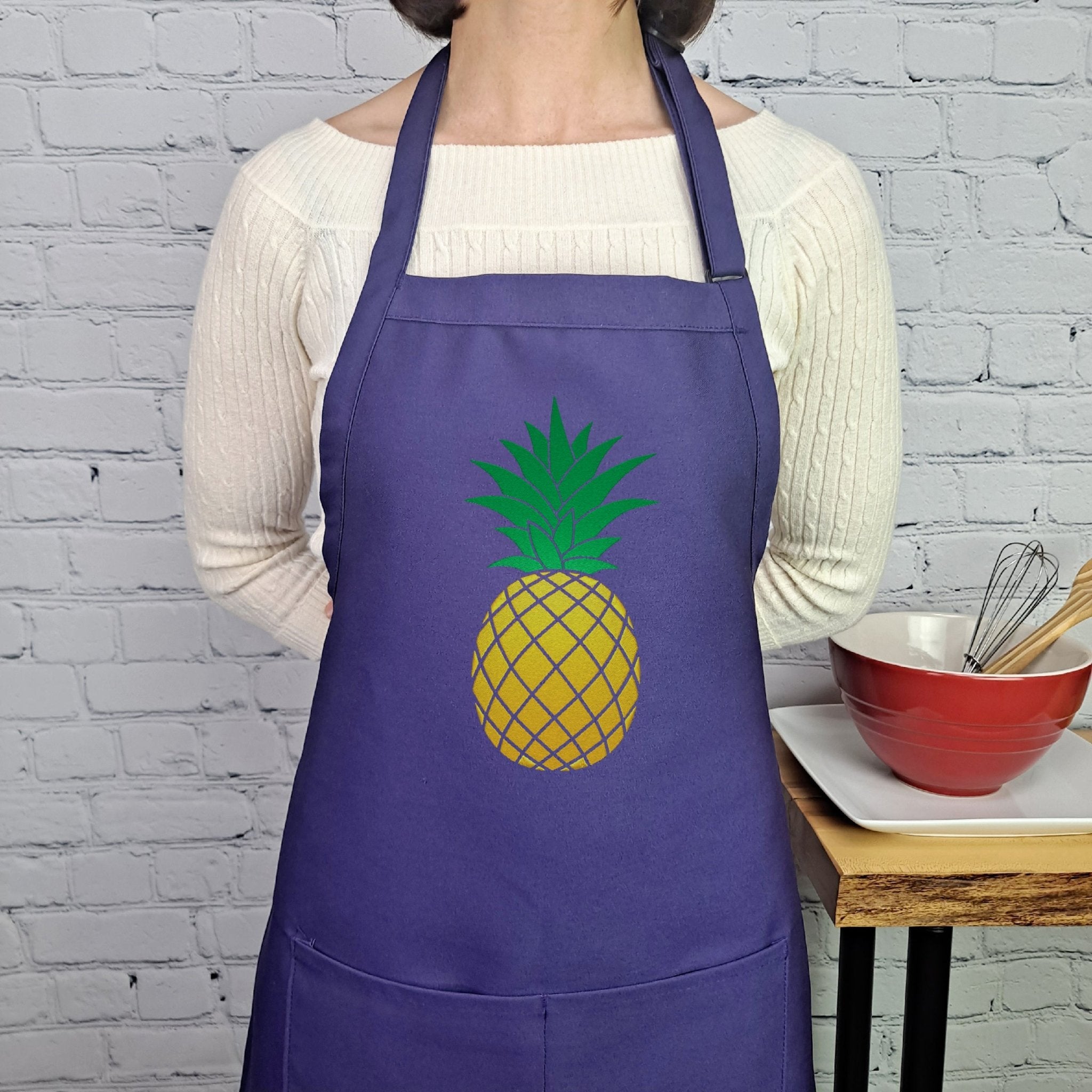 {{product_title}} – {{color}} embroidered kitchen apron
