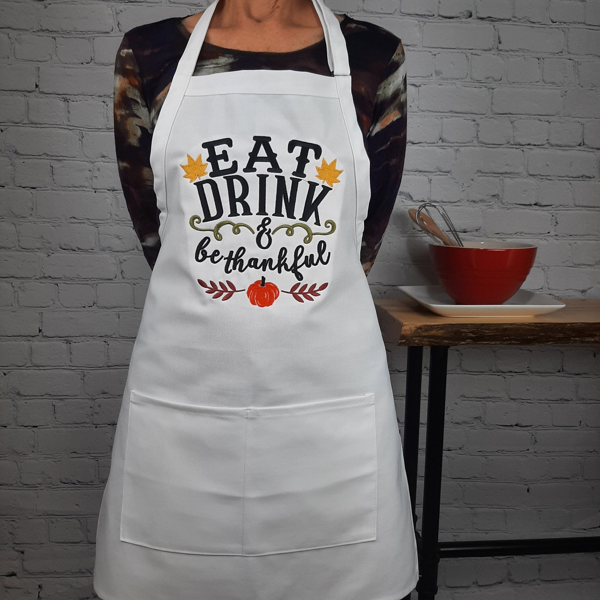 {{product_title}} – {{color}} embroidered kitchen apron