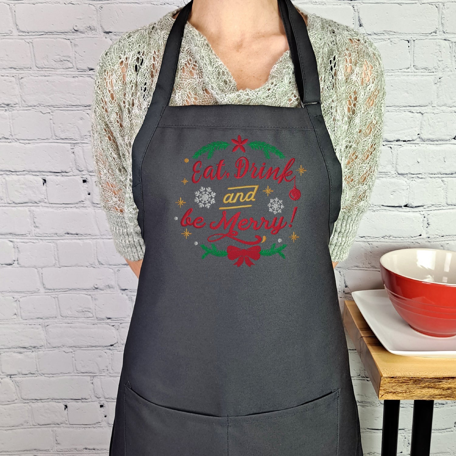 {{product_title}} – {{color}} embroidered kitchen apron
