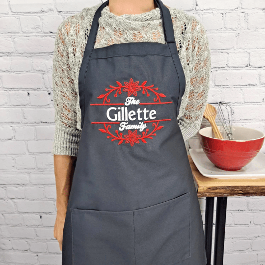 {{product_title}} – {{color}} embroidered kitchen apron