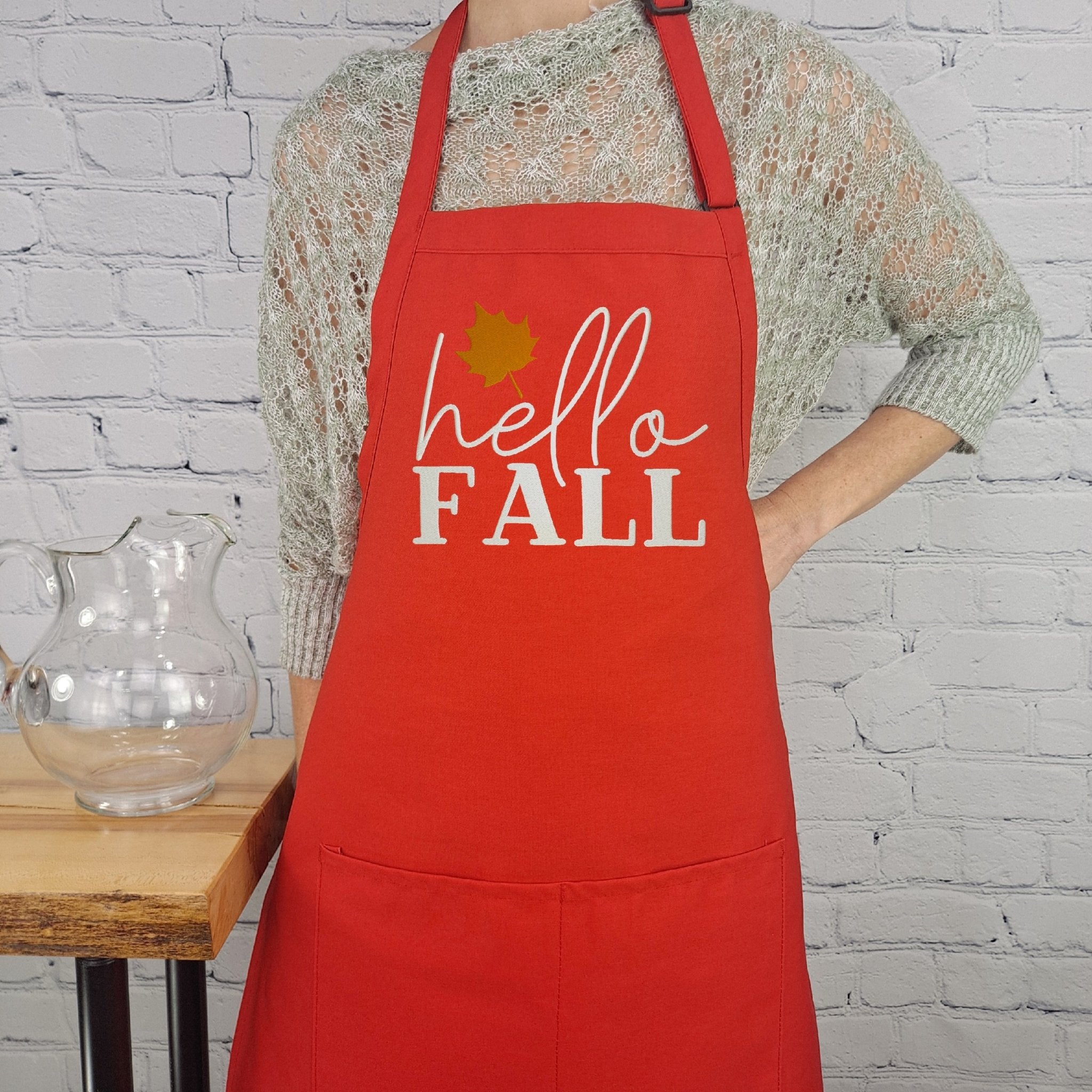 {{product_title}} – {{color}} embroidered kitchen apron
