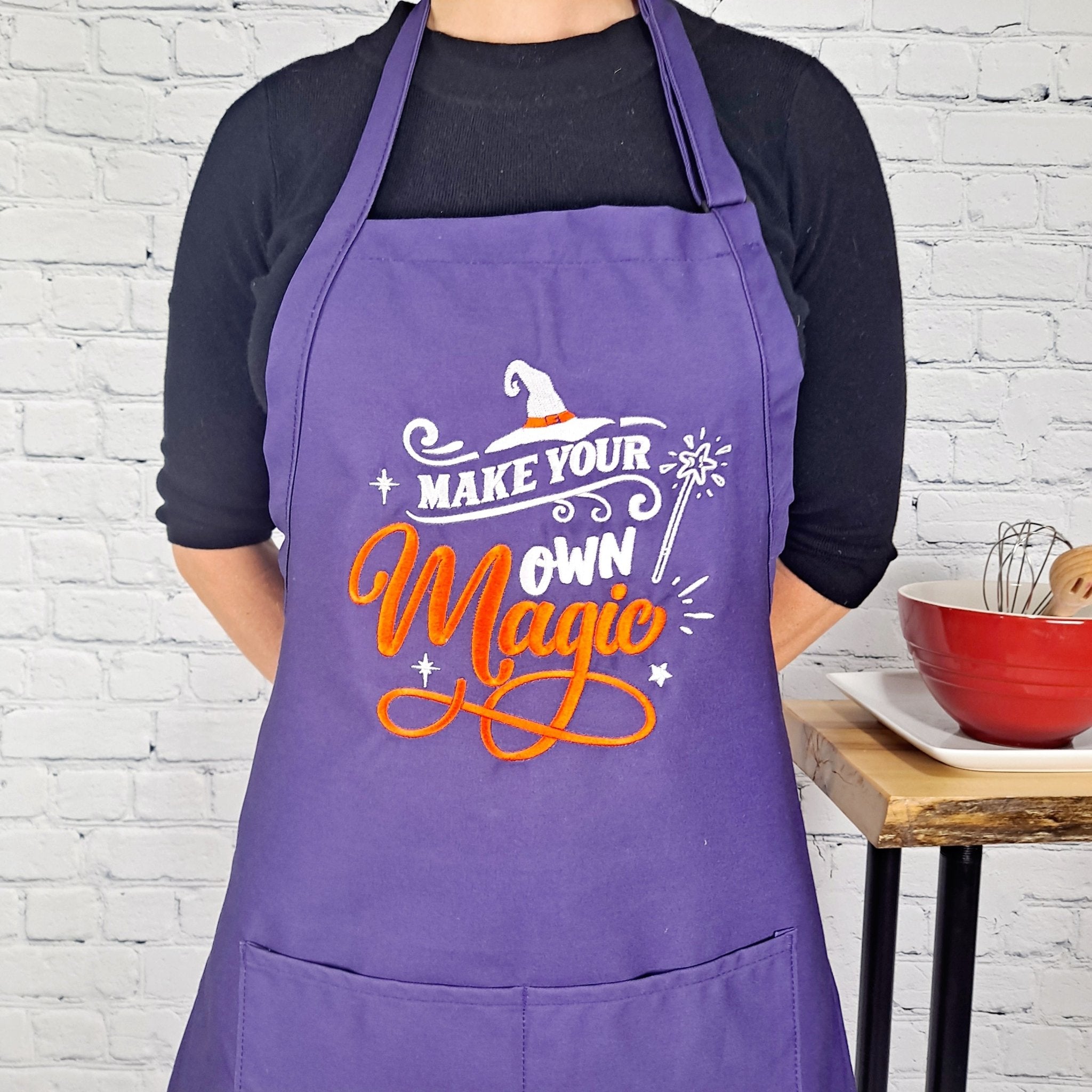 {{product_title}} – {{color}} embroidered kitchen apron